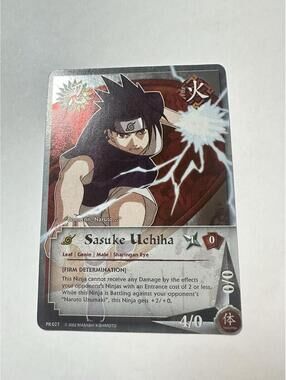 Sasuke Uchiha Ninja Card PR-027 Holo English 2008 - Naruto CCG